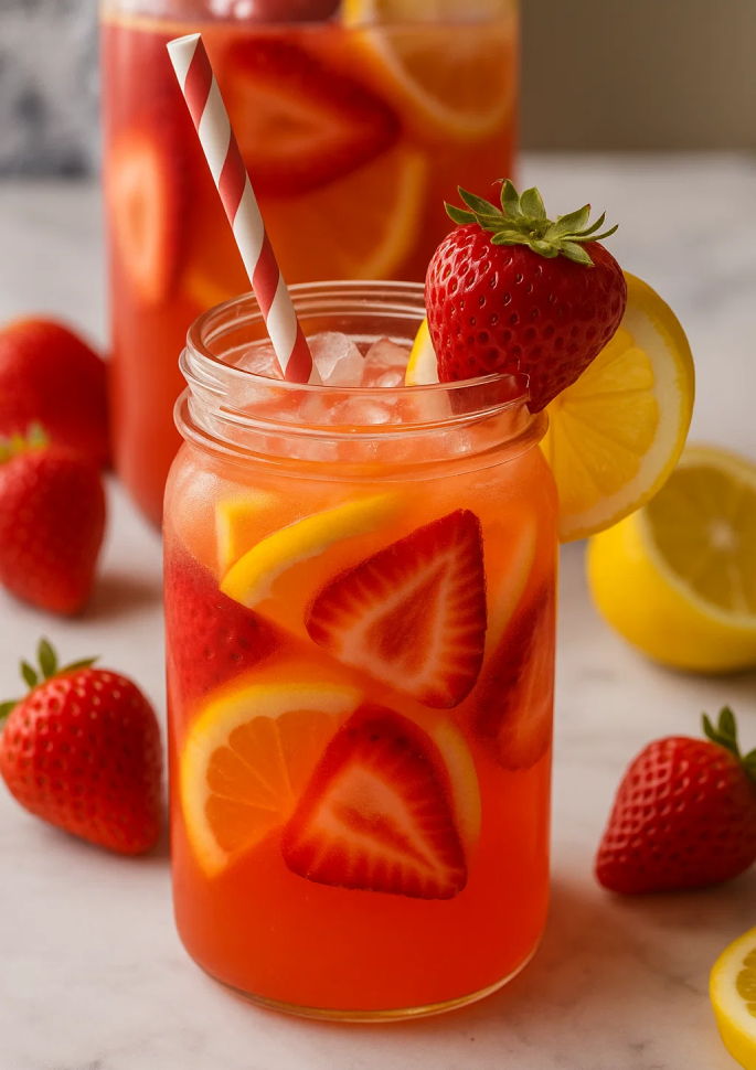 Strawberry Lemonade Vodka Cocktail